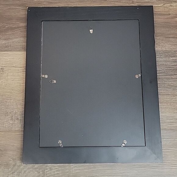 Handmade Papercraft Framed Cat Art Original with Blue and Brown Accents 14"X17" - Picture 6 of 6